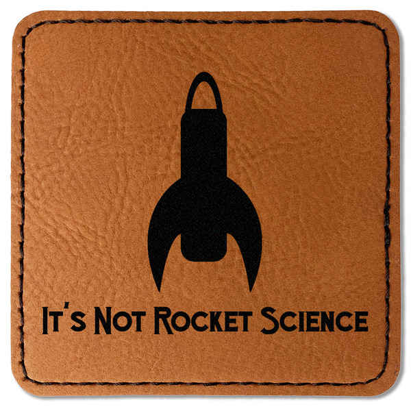 Custom Rocket Science Faux Leather Iron On Patch - Square (Personalized)