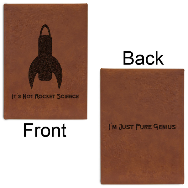 Rocket Science Leatherette Sketchbooks - Large - Double Sided - Front & Back View