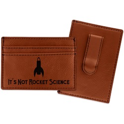 Rocket Science Leatherette Wallet with Money Clip (Personalized)
