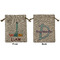 Rocket Science Medium Burlap Gift Bag - Front & Back (Personalized)