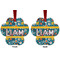 Rocket Science Metal Paw Ornament - Front and Back