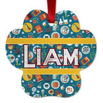 Rocket Science Metal Paw Ornament - Double Sided w/ Name or Text