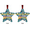 Rocket Science Metal Star Ornament - Front and Back