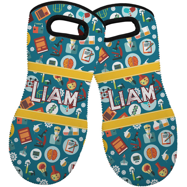 Custom Rocket Science Neoprene Oven Mitts - Set of 2 w/ Name or Text