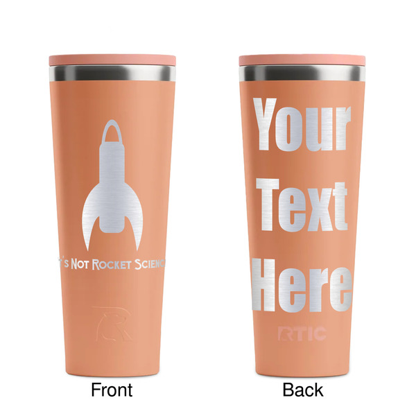 Rocket Science Peach RTIC Everyday Tumbler - 28 oz. - Front and Back