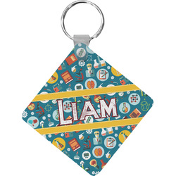 Rocket Science Diamond Plastic Keychain w/ Name or Text