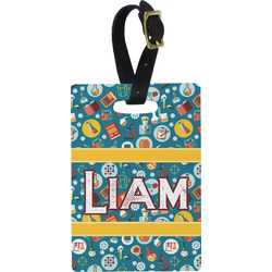 Rocket Science Plastic Luggage Tag - Rectangular w/ Name or Text