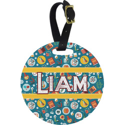 Rocket Science Plastic Luggage Tag - Round (Personalized)