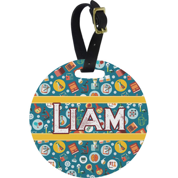 Custom Rocket Science Plastic Luggage Tag - Round (Personalized)