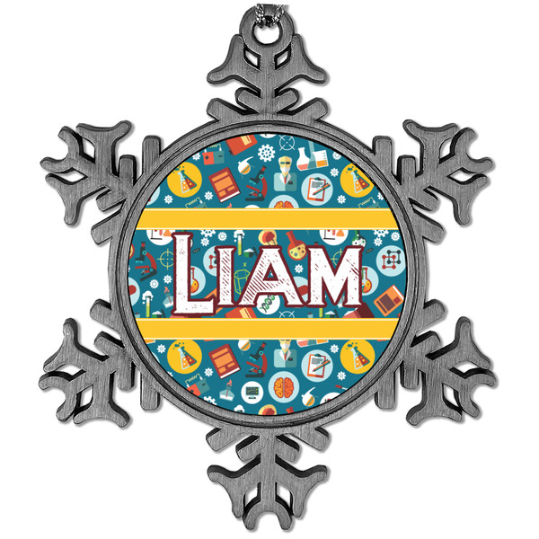 Custom Rocket Science Vintage Snowflake Ornament (Personalized)