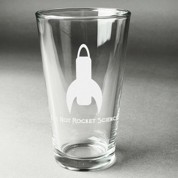 Custom Rocket Science Pint Glass - Engraved (Single) (Personalized)