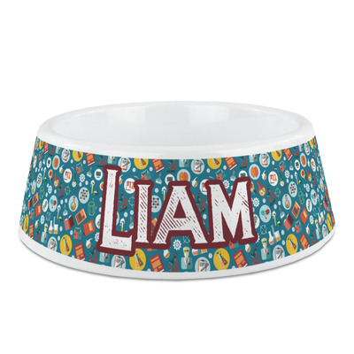 Rocket Science Plastic Dog Bowl (Personalized)