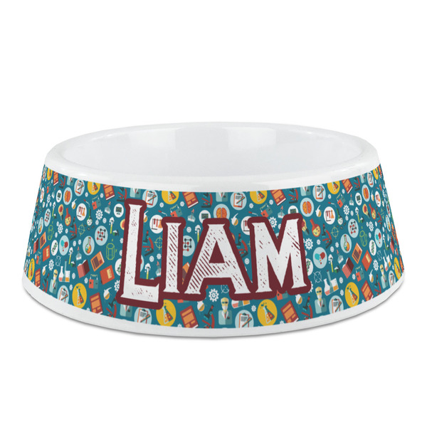 Custom Rocket Science Plastic Dog Bowl (Personalized)