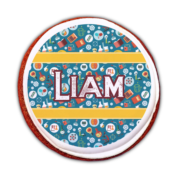 Rocket Science Printed Icing Circle - Medium - On Cookie