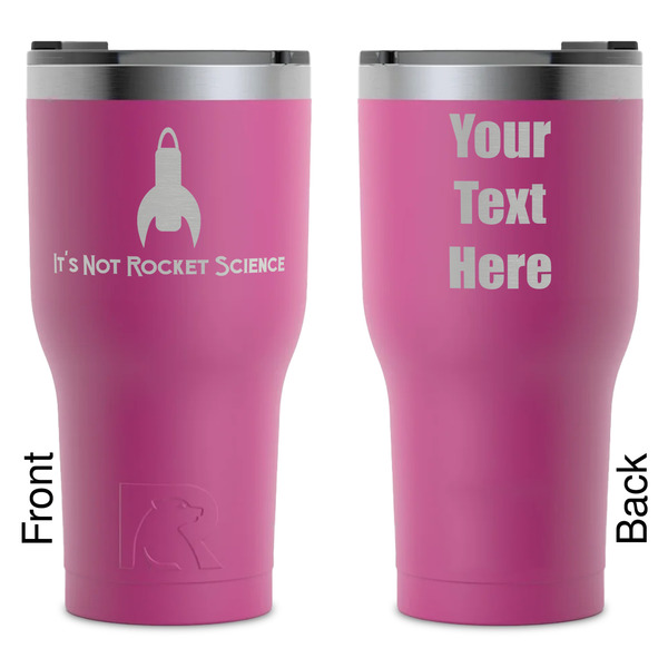 Custom Rocket Science RTIC Tumbler - Magenta - Laser Engraved - Double-Sided (Personalized)