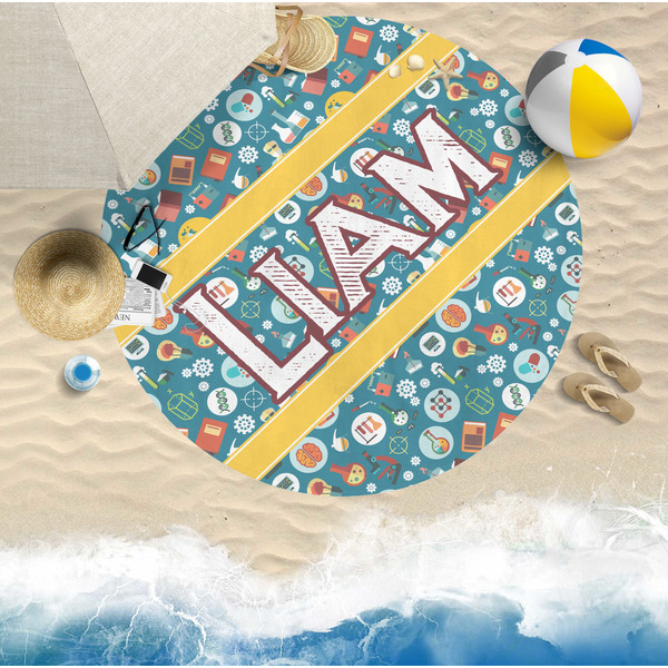 Rocket Science Round Beach Towel Lifestyle