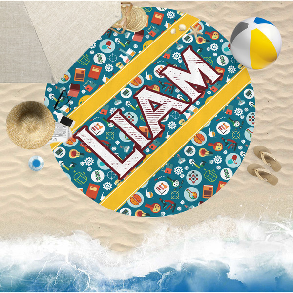 Rocket Science Round Beach Towel Lifestyle