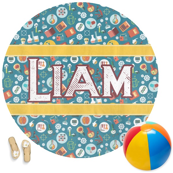 Custom Rocket Science Round Beach Towel (Personalized)
