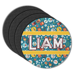 Rocket Science Round Rubber Backed Coasters - Set of 4 (Personalized)