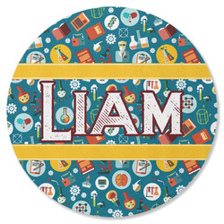 Rocket Science Round Rubber Backed Coaster (Personalized)