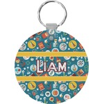 Rocket Science Round Plastic Keychain (Personalized)