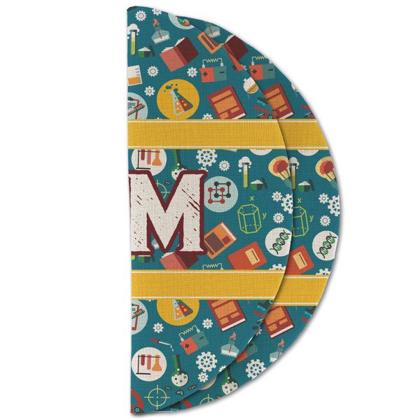 Rocket Science Round Linen Placemats - HALF FOLDED (double sided)