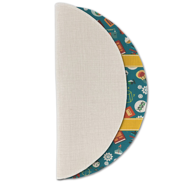Rocket Science Round Linen Placemats - HALF FOLDED (single sided)