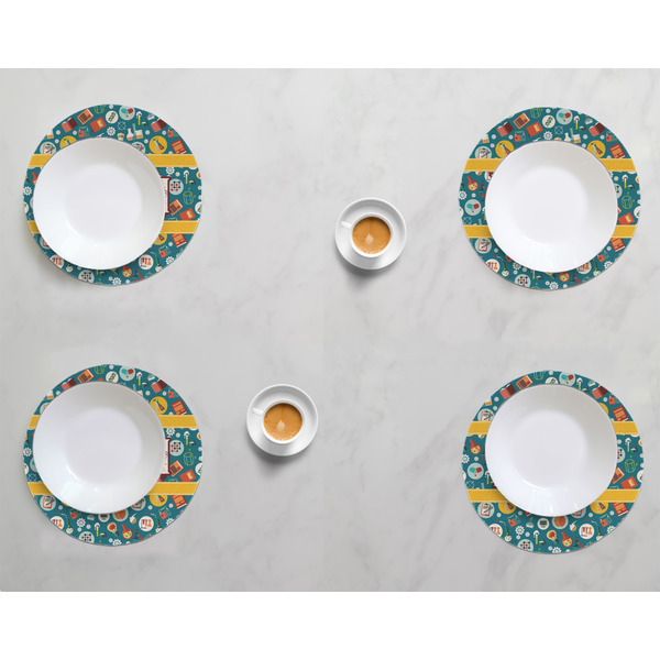 Rocket Science Round Linen Placemats - LIFESTYLE (set of 4)