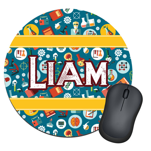 Custom Rocket Science Round Mouse Pad (Personalized)