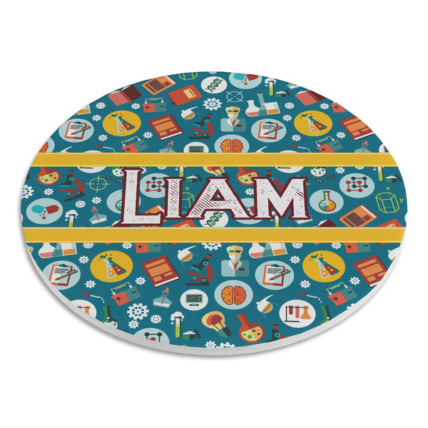 Rocket Science Round Stone Trivet - Angle View