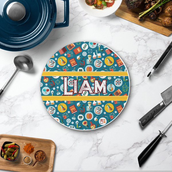 Rocket Science Round Stone Trivet - In Context View