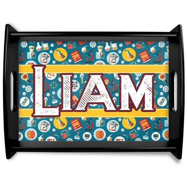 Custom Rocket Science Black Wooden Tray - Large (Personalized)