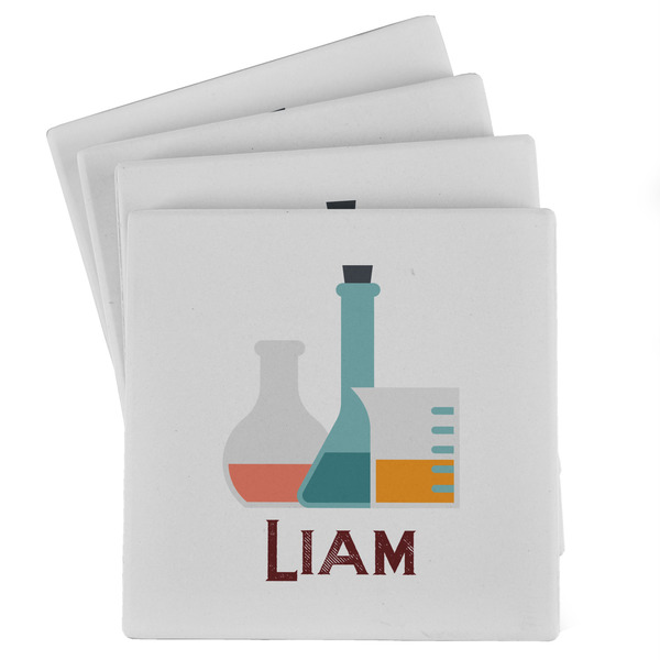 Custom Rocket Science Absorbent Stone Coasters - Set of 4 (Personalized)