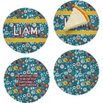 Rocket Science Set of 4 Glass Appetizer / Dessert Plate 8" (Personalized)