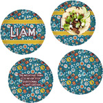 Rocket Science Set of 4 Glass Lunch / Dinner Plate 10" (Personalized)