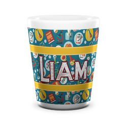 Rocket Science Ceramic Shot Glass - 1.5 oz - White - Set of 4 (Personalized)