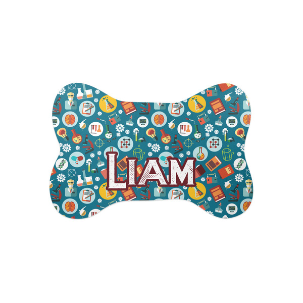 Custom Rocket Science Bone Shaped Dog Food Mat (Small) (Personalized)