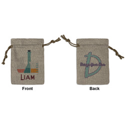 Rocket Science Small Burlap Gift Bag - Front & Back (Personalized)