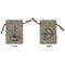 Rocket Science Small Burlap Gift Bag - Front and Back