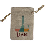 Rocket Science Small Burlap Gift Bag - Front (Personalized)