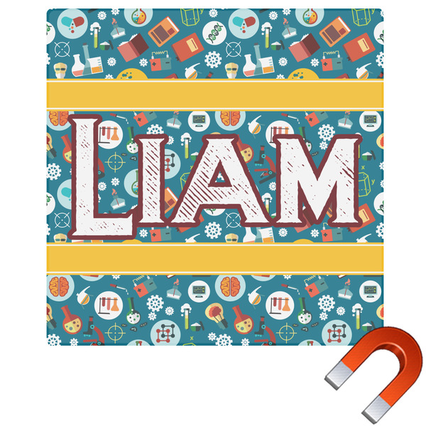 Custom Rocket Science Square Car Magnet - 6" (Personalized)