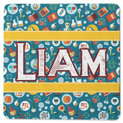 Rocket Science Square Rubber Backed Coaster (Personalized)