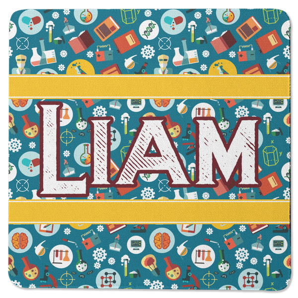 Custom Rocket Science Square Rubber Backed Coaster (Personalized)