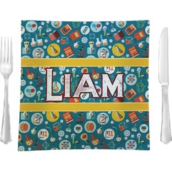 Rocket Science Glass Square Lunch / Dinner Plate 9.5" (Personalized)