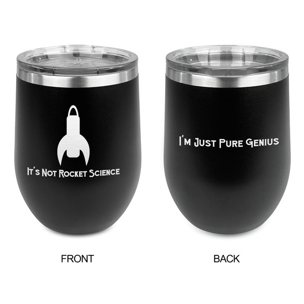 Rocket Science Stainless Wine Tumblers - Black - Double Sided - Approval