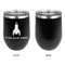 Rocket Science Stainless Wine Tumblers - Black - Single Sided - Approval