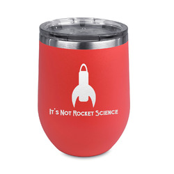 Rocket Science Stemless Stainless Steel Wine Tumbler - Coral - Double Sided (Personalized)