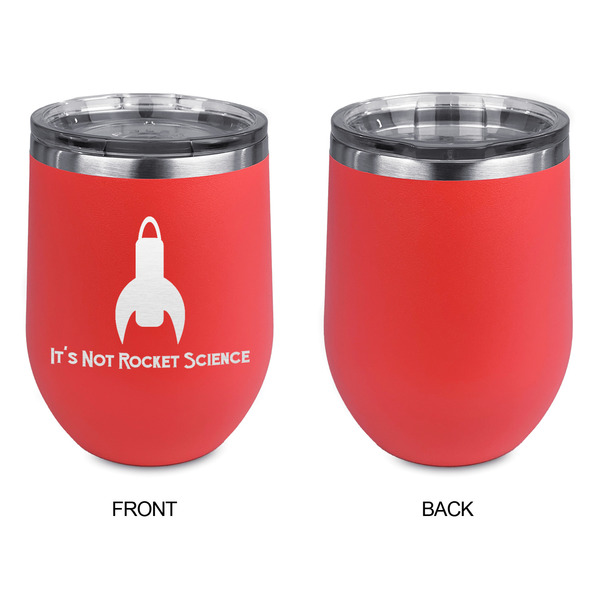 Rocket Science Stainless Wine Tumblers - Coral - Single Sided - Approval