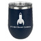 Rocket Science Stemless Stainless Steel Wine Tumbler - Navy - Double Sided (Personalized)