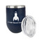 Rocket Science Stainless Wine Tumblers - Navy - Single Sided - Alt View